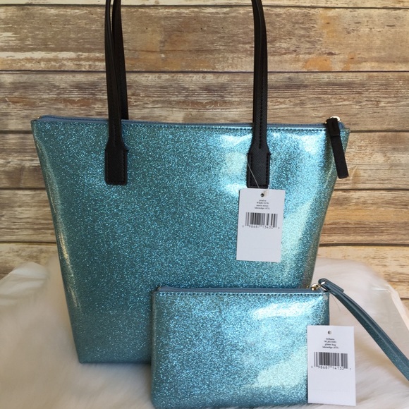 Kate spade Jeralyn Mavis tote & wristlet Blue Set - Picture 2 of 8